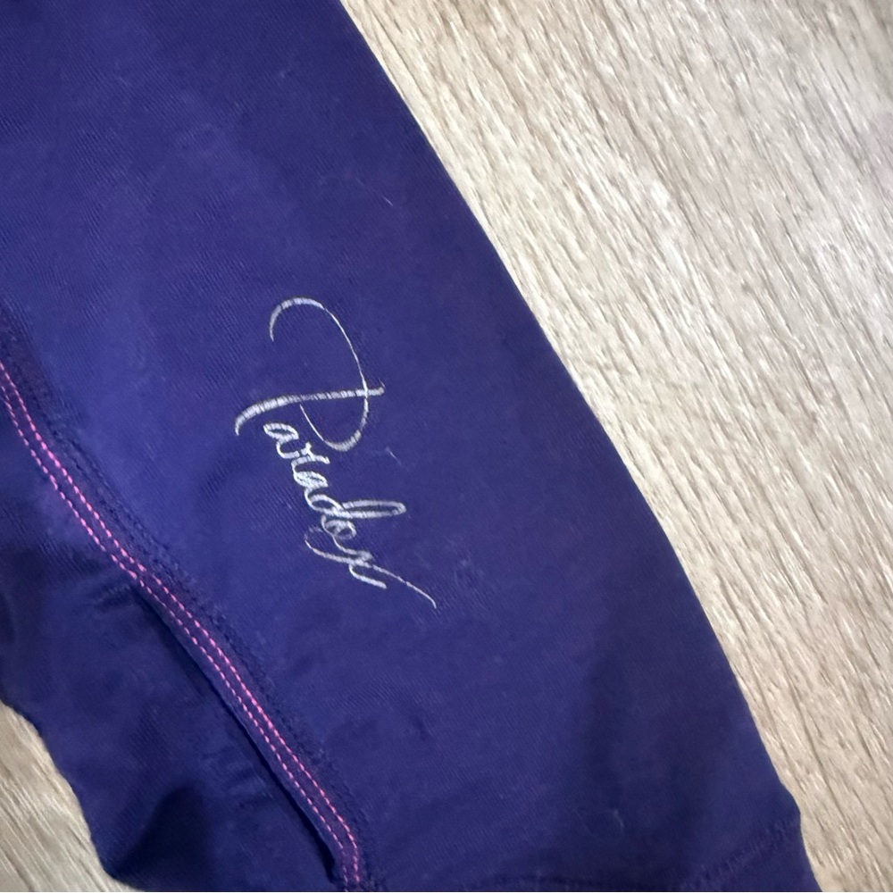 Paradox Women's Purple Long-Sleeve Quarter Zip Top with Pink Trim - Picture 2 of 5